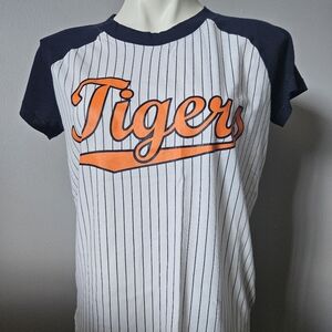 PINK Victoria's Secret Blue and White Pinstripe Jersey